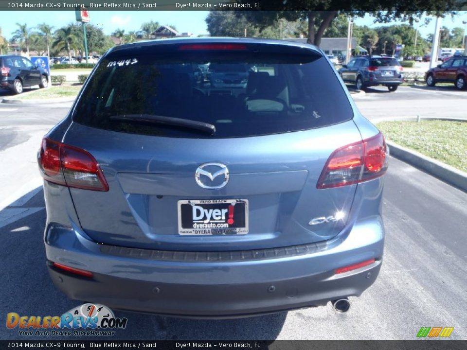 2014 Mazda CX-9 Touring Blue Reflex Mica / Sand Photo #4