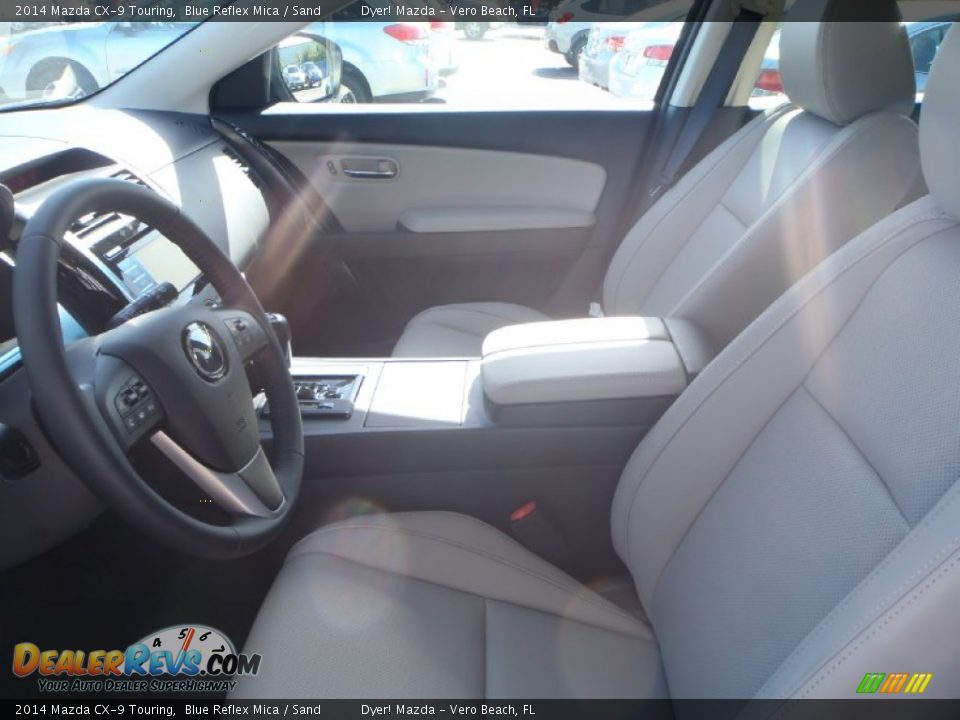 2014 Mazda CX-9 Touring Blue Reflex Mica / Sand Photo #12