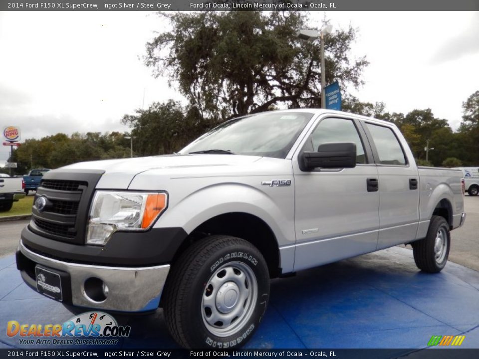 2014 Ford F150 XL SuperCrew Ingot Silver / Steel Grey Photo #1