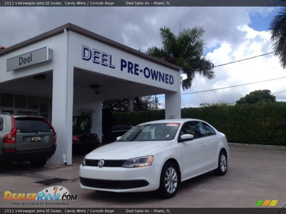 2011 Volkswagen Jetta SE Sedan Candy White / Cornsilk Beige Photo #1