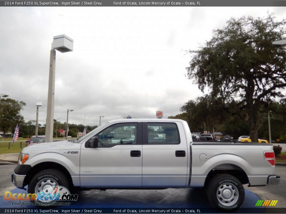 Ingot Silver 2014 Ford F150 XL SuperCrew Photo #2