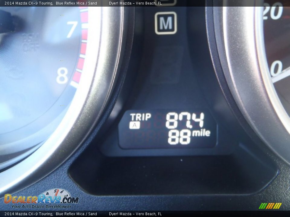 2014 Mazda CX-9 Touring Blue Reflex Mica / Sand Photo #15