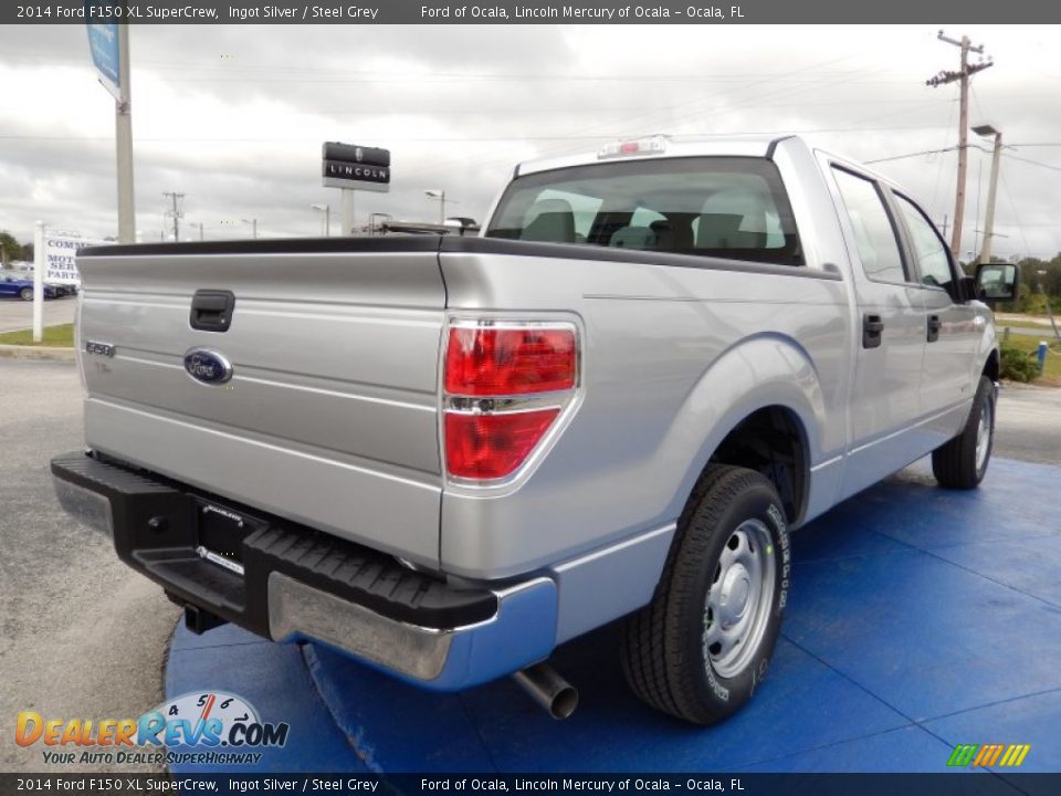 2014 Ford F150 XL SuperCrew Ingot Silver / Steel Grey Photo #3