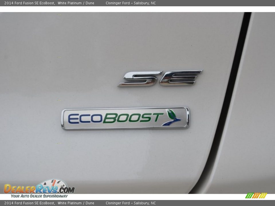 2014 Ford Fusion SE EcoBoost White Platinum / Dune Photo #12