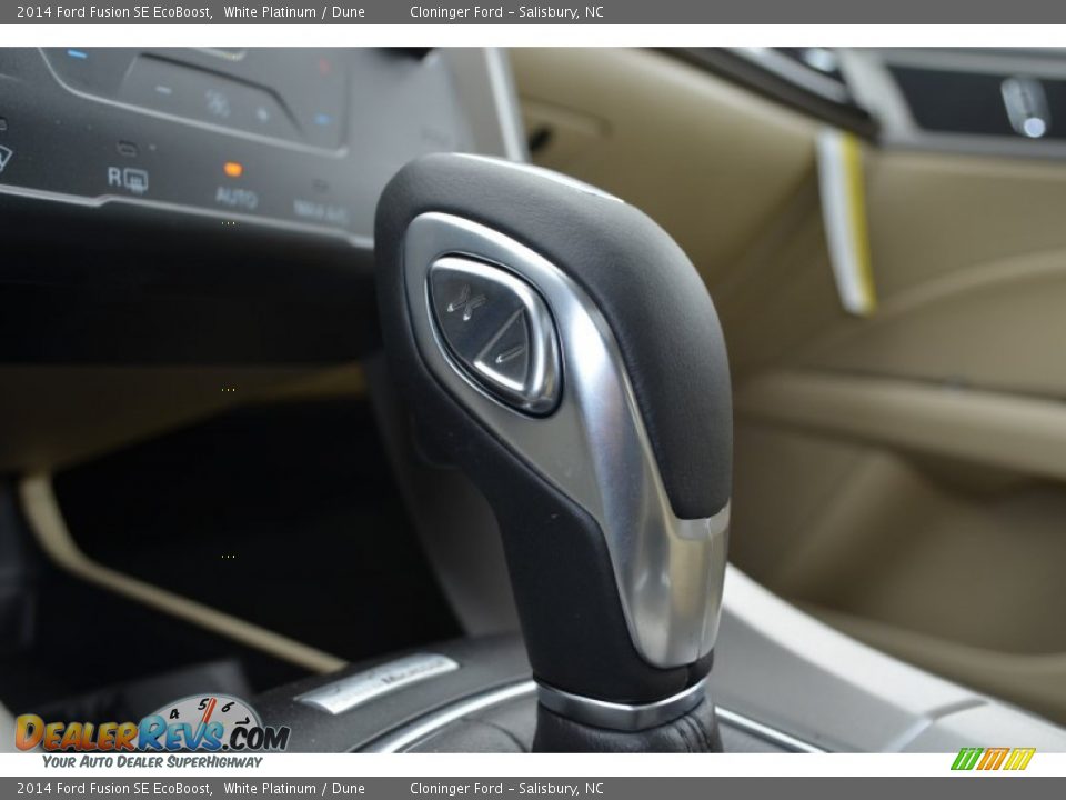 2014 Ford Fusion SE EcoBoost White Platinum / Dune Photo #25