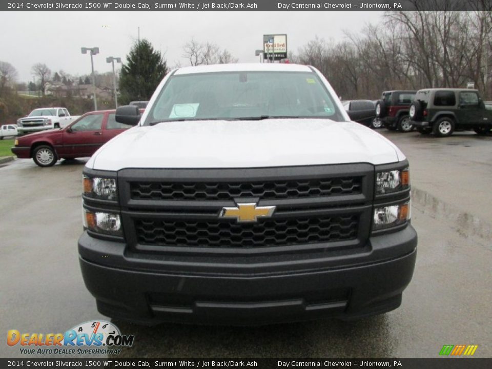 2014 Chevrolet Silverado 1500 WT Double Cab Summit White / Jet Black/Dark Ash Photo #9