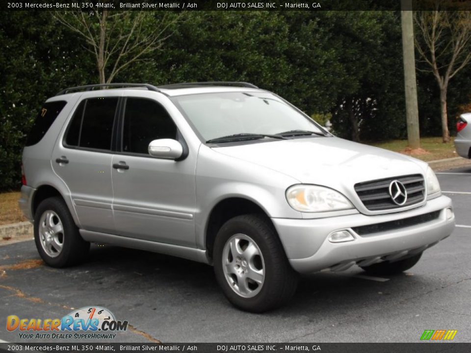 2003 Mercedes-Benz ML 350 4Matic Brilliant Silver Metallic / Ash Photo #2