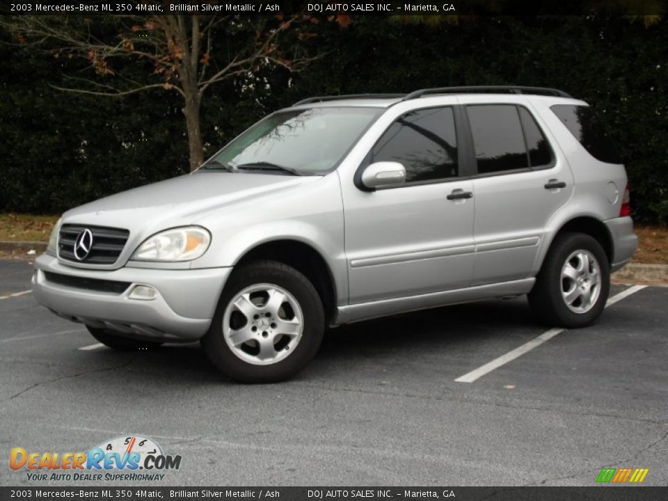 2003 Mercedes-Benz ML 350 4Matic Brilliant Silver Metallic / Ash Photo #3