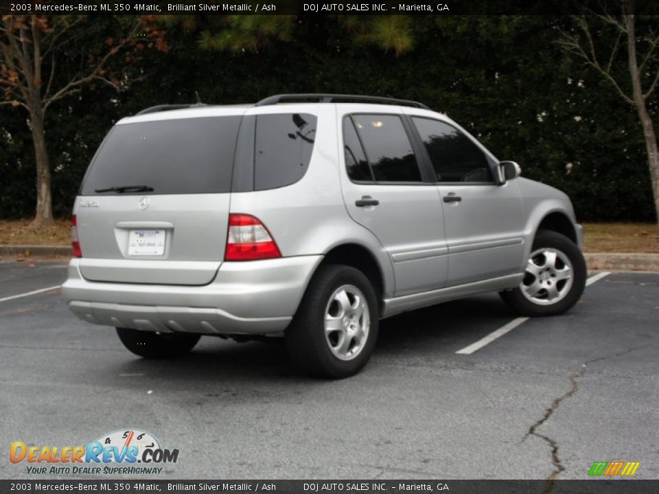 2003 Mercedes-Benz ML 350 4Matic Brilliant Silver Metallic / Ash Photo #4