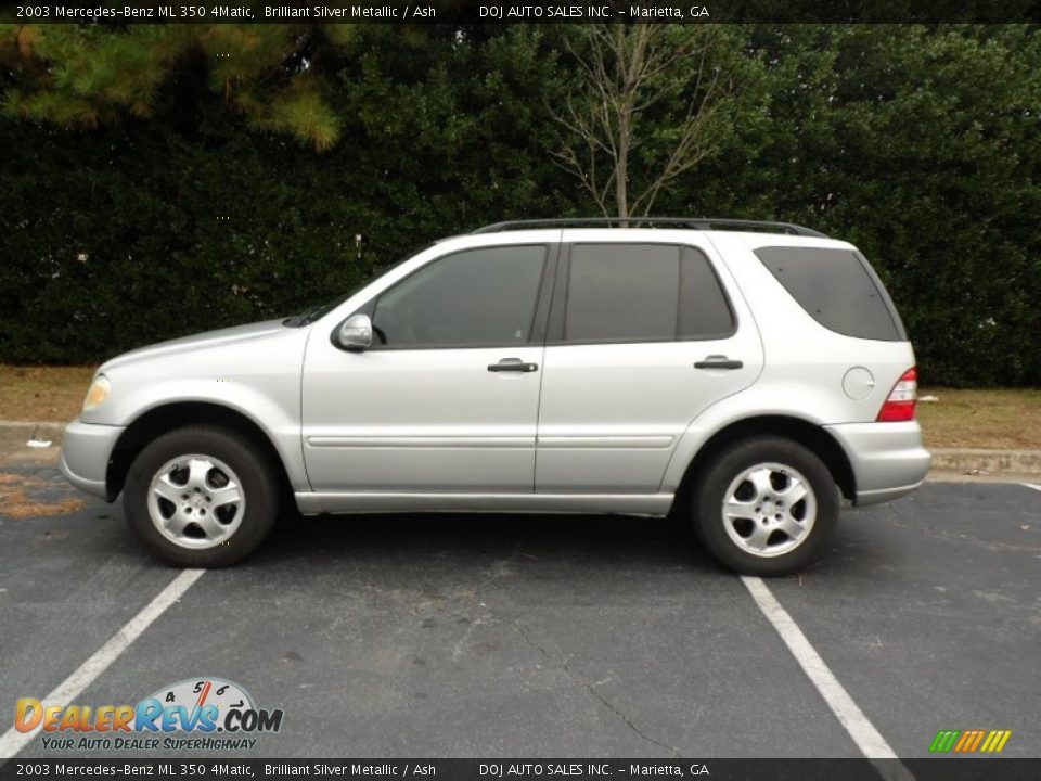 2003 Mercedes-Benz ML 350 4Matic Brilliant Silver Metallic / Ash Photo #5