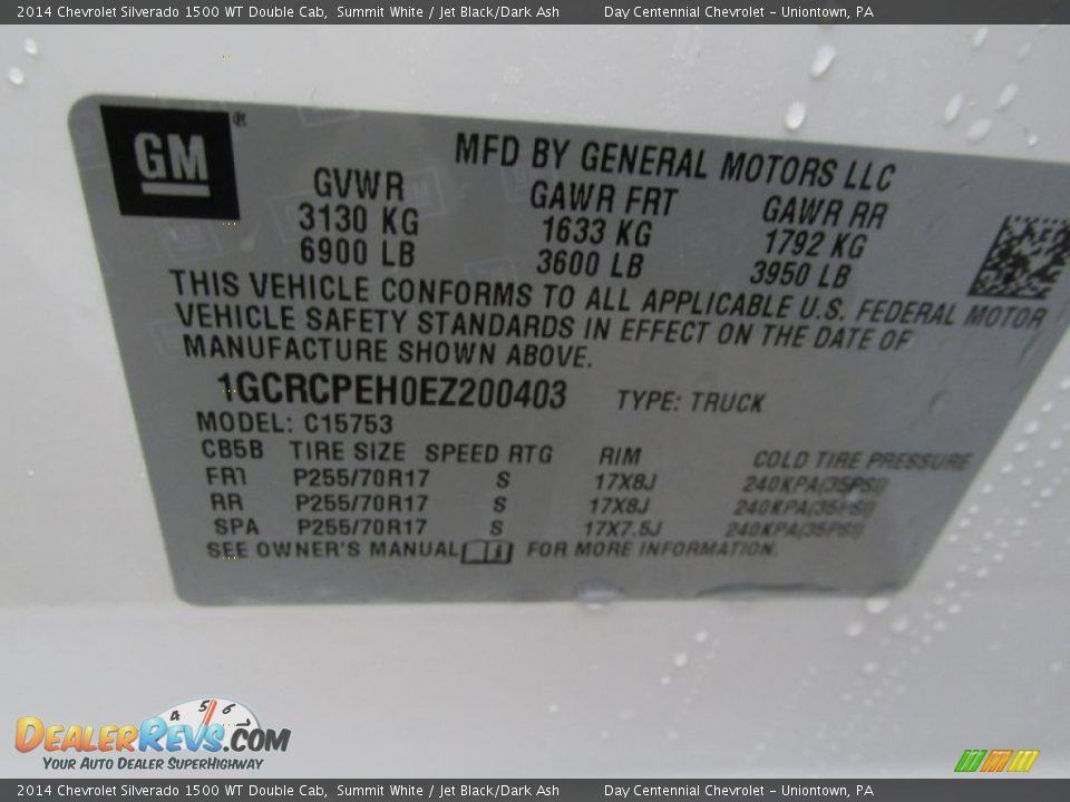 2014 Chevrolet Silverado 1500 WT Double Cab Summit White / Jet Black/Dark Ash Photo #19