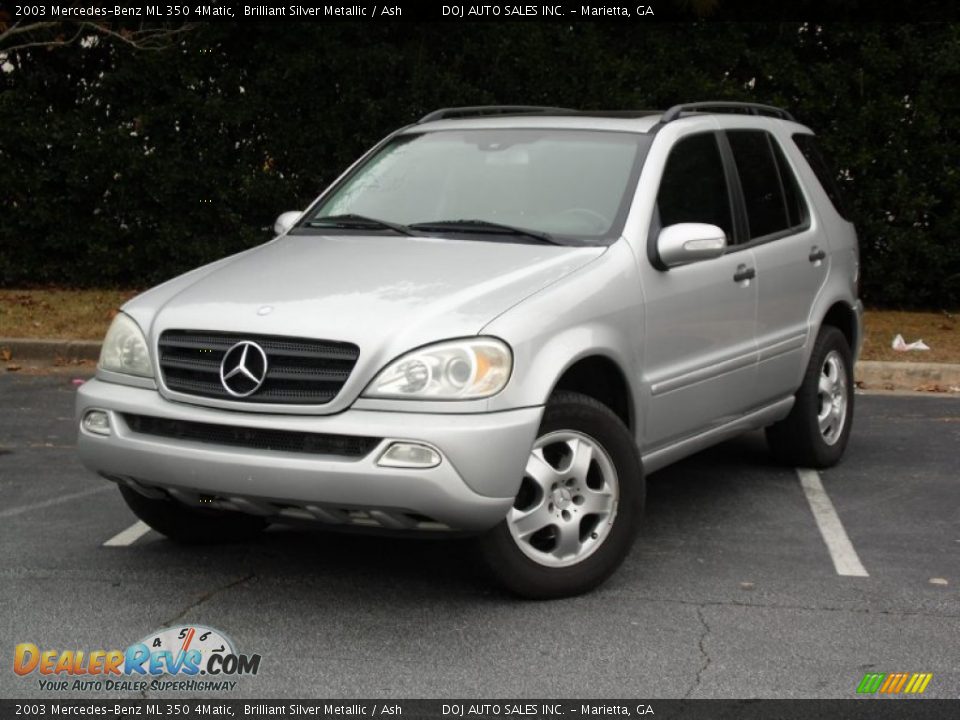 2003 Mercedes-Benz ML 350 4Matic Brilliant Silver Metallic / Ash Photo #10