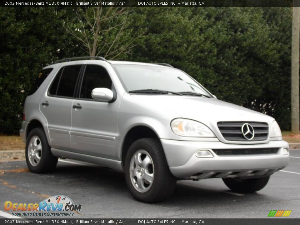 2003 Mercedes-Benz ML 350 4Matic Brilliant Silver Metallic / Ash Photo #11
