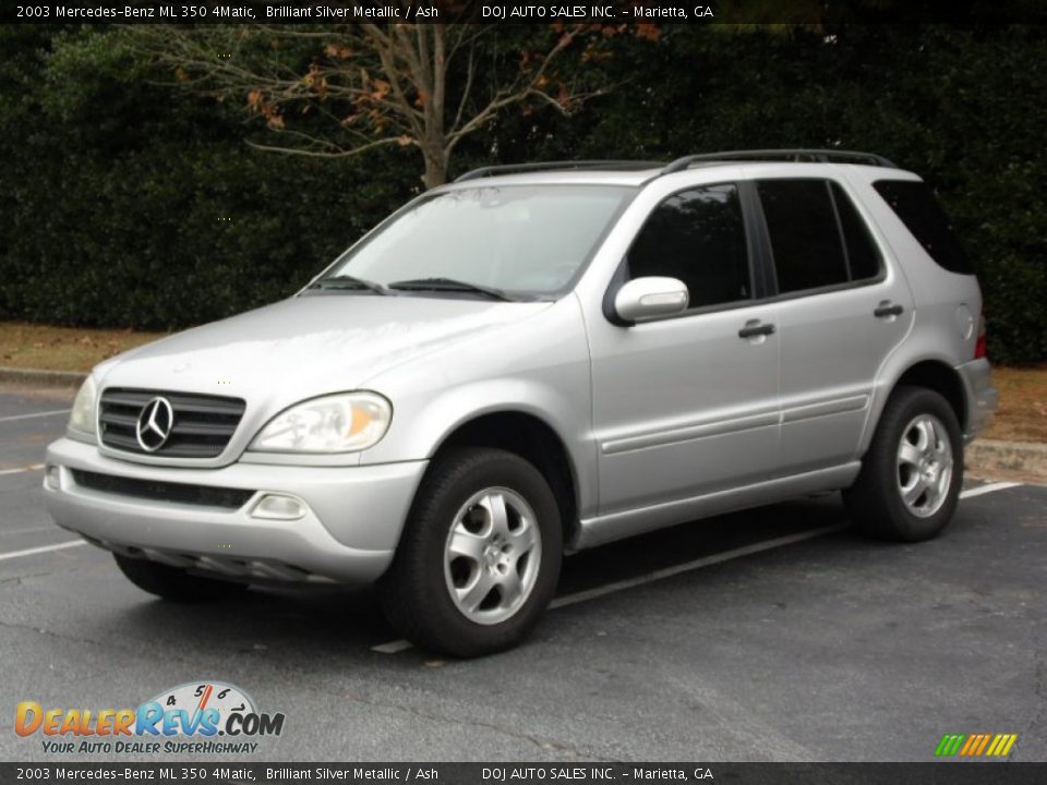 2003 Mercedes-Benz ML 350 4Matic Brilliant Silver Metallic / Ash Photo #12