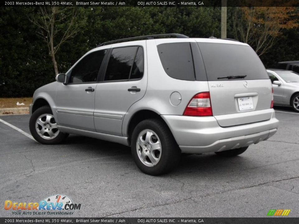 2003 Mercedes-Benz ML 350 4Matic Brilliant Silver Metallic / Ash Photo #15
