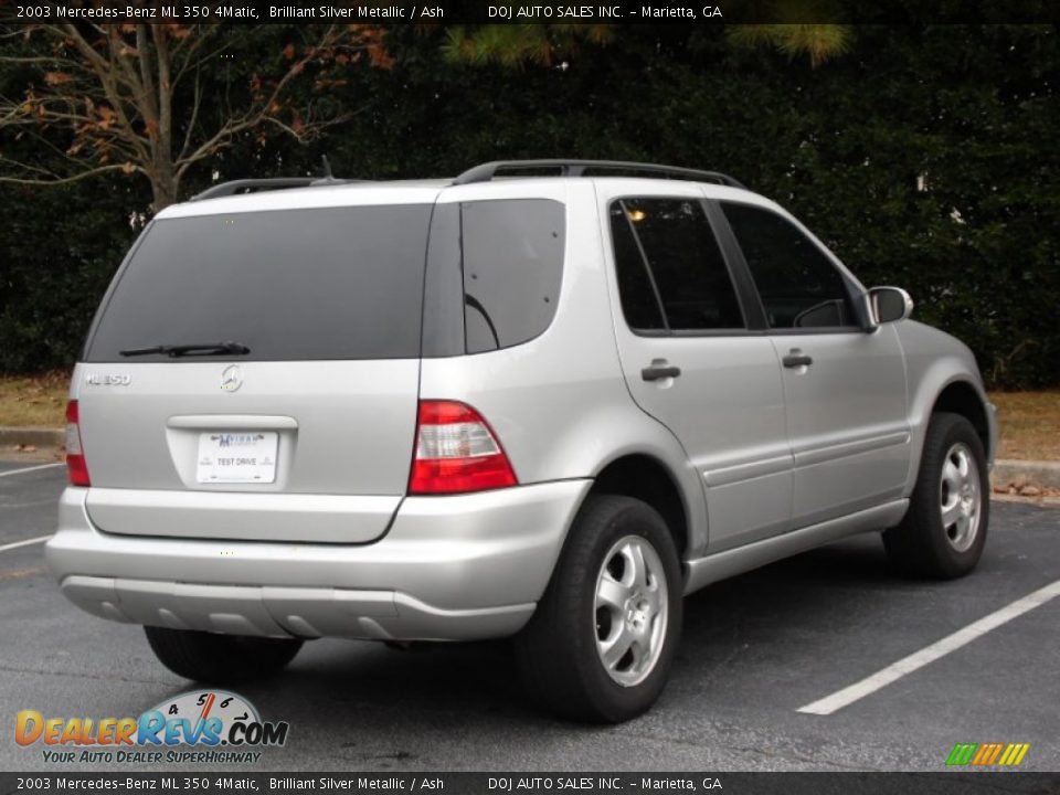 2003 Mercedes-Benz ML 350 4Matic Brilliant Silver Metallic / Ash Photo #16
