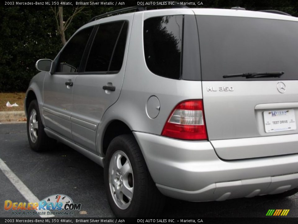 2003 Mercedes-Benz ML 350 4Matic Brilliant Silver Metallic / Ash Photo #18