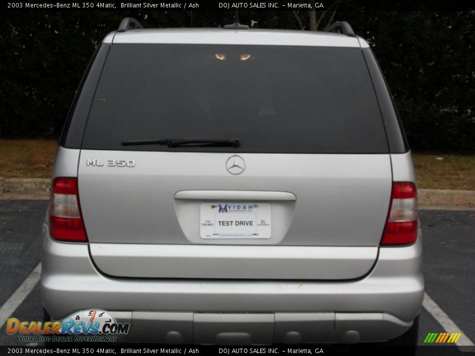 2003 Mercedes-Benz ML 350 4Matic Brilliant Silver Metallic / Ash Photo #20