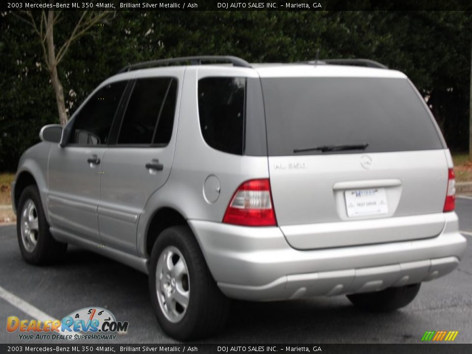 2003 Mercedes-Benz ML 350 4Matic Brilliant Silver Metallic / Ash Photo #21