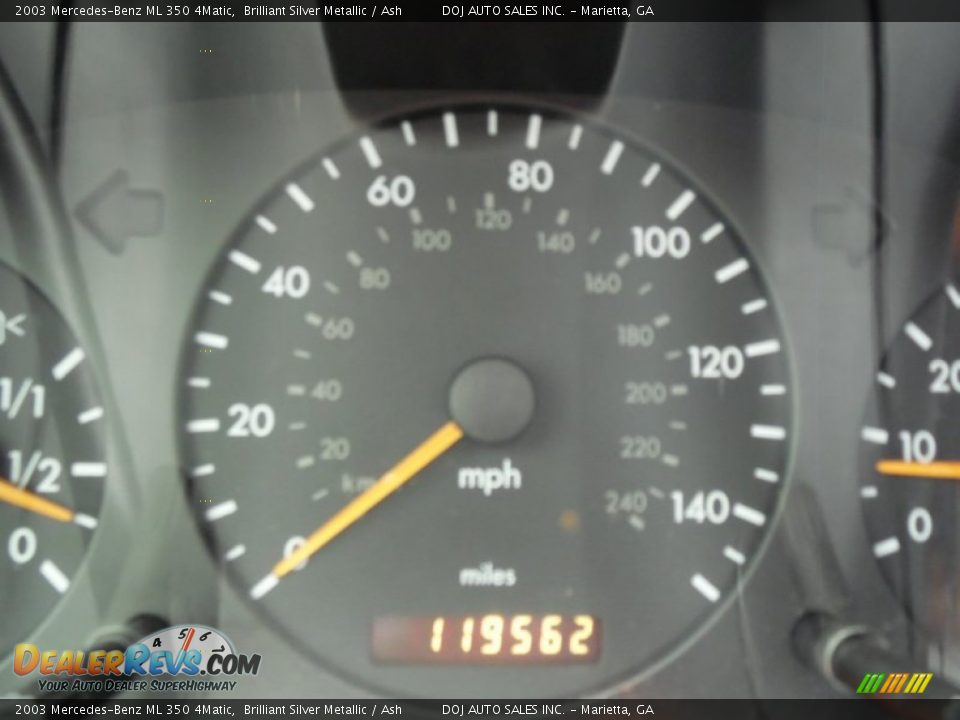 2003 Mercedes-Benz ML 350 4Matic Brilliant Silver Metallic / Ash Photo #23