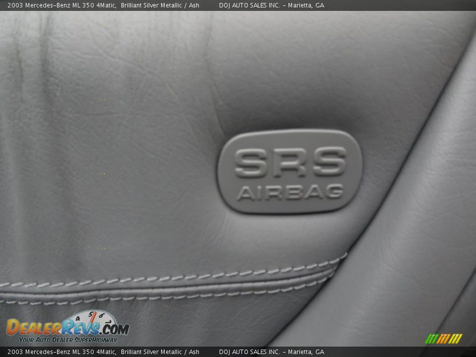 2003 Mercedes-Benz ML 350 4Matic Brilliant Silver Metallic / Ash Photo #33