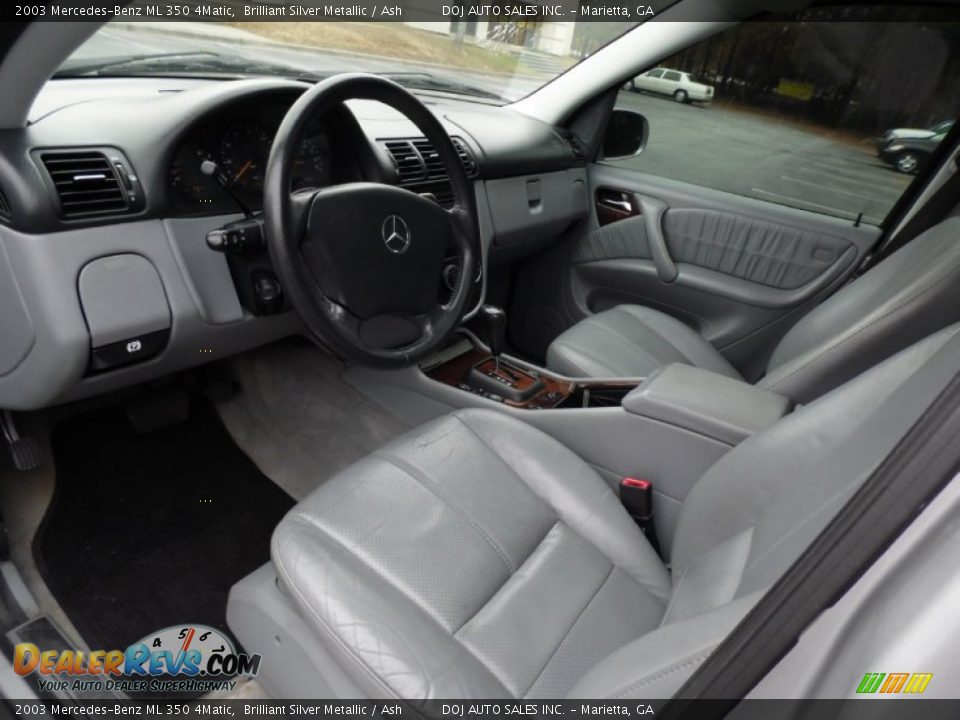 2003 Mercedes-Benz ML 350 4Matic Brilliant Silver Metallic / Ash Photo #35