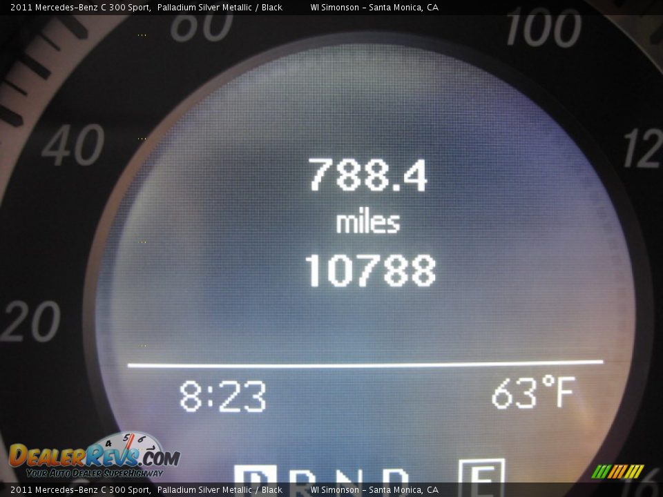 2011 Mercedes-Benz C 300 Sport Palladium Silver Metallic / Black Photo #10