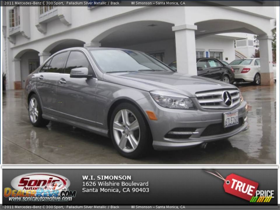 2011 Mercedes-Benz C 300 Sport Palladium Silver Metallic / Black Photo #25