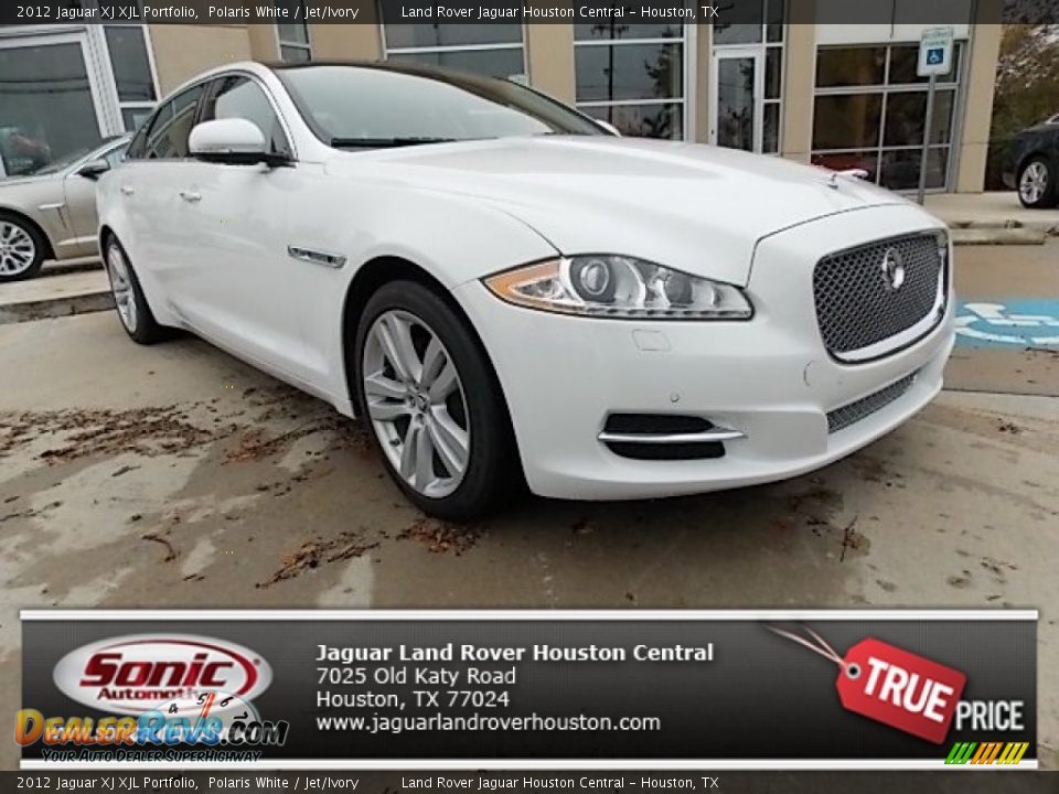 2012 Jaguar XJ XJL Portfolio Polaris White / Jet/Ivory Photo #1