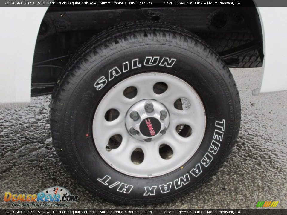 2009 GMC Sierra 1500 Work Truck Regular Cab 4x4 Summit White / Dark Titanium Photo #3