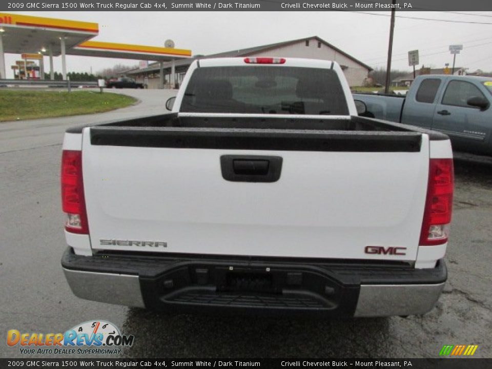 2009 GMC Sierra 1500 Work Truck Regular Cab 4x4 Summit White / Dark Titanium Photo #6