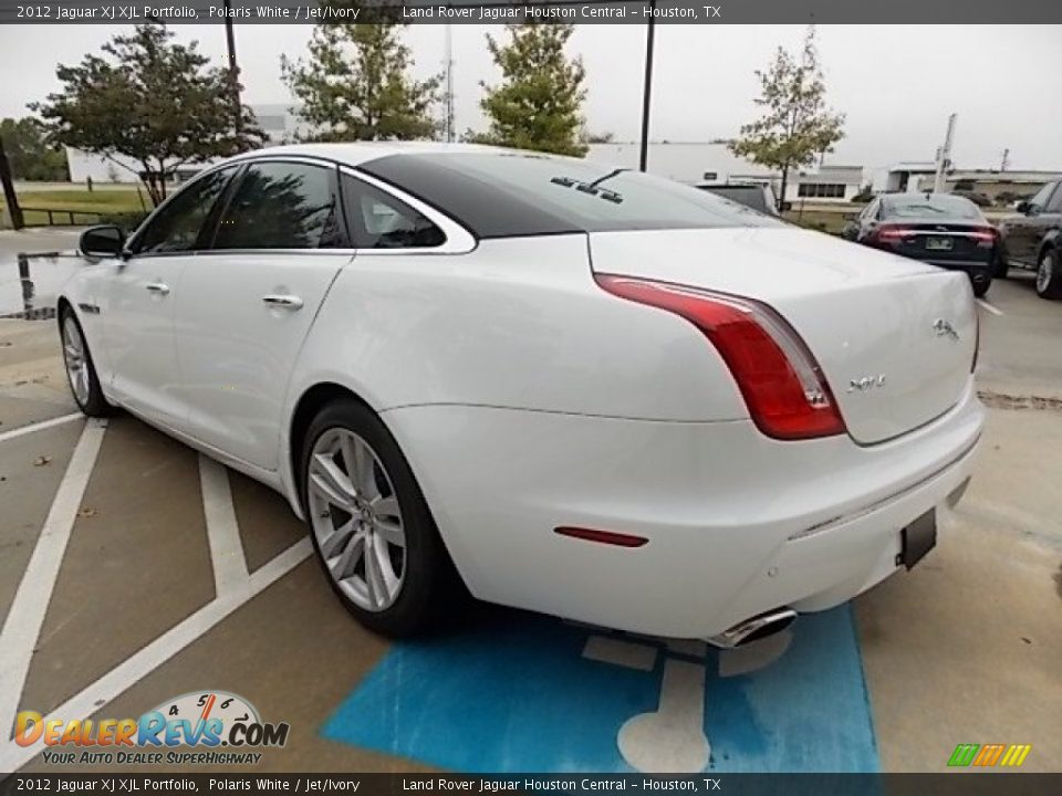 2012 Jaguar XJ XJL Portfolio Polaris White / Jet/Ivory Photo #8