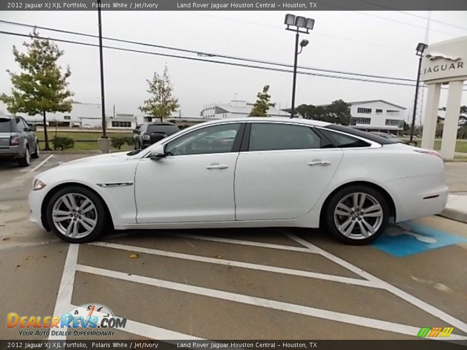 2012 Jaguar XJ XJL Portfolio Polaris White / Jet/Ivory Photo #9