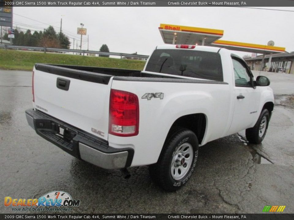 2009 GMC Sierra 1500 Work Truck Regular Cab 4x4 Summit White / Dark Titanium Photo #9