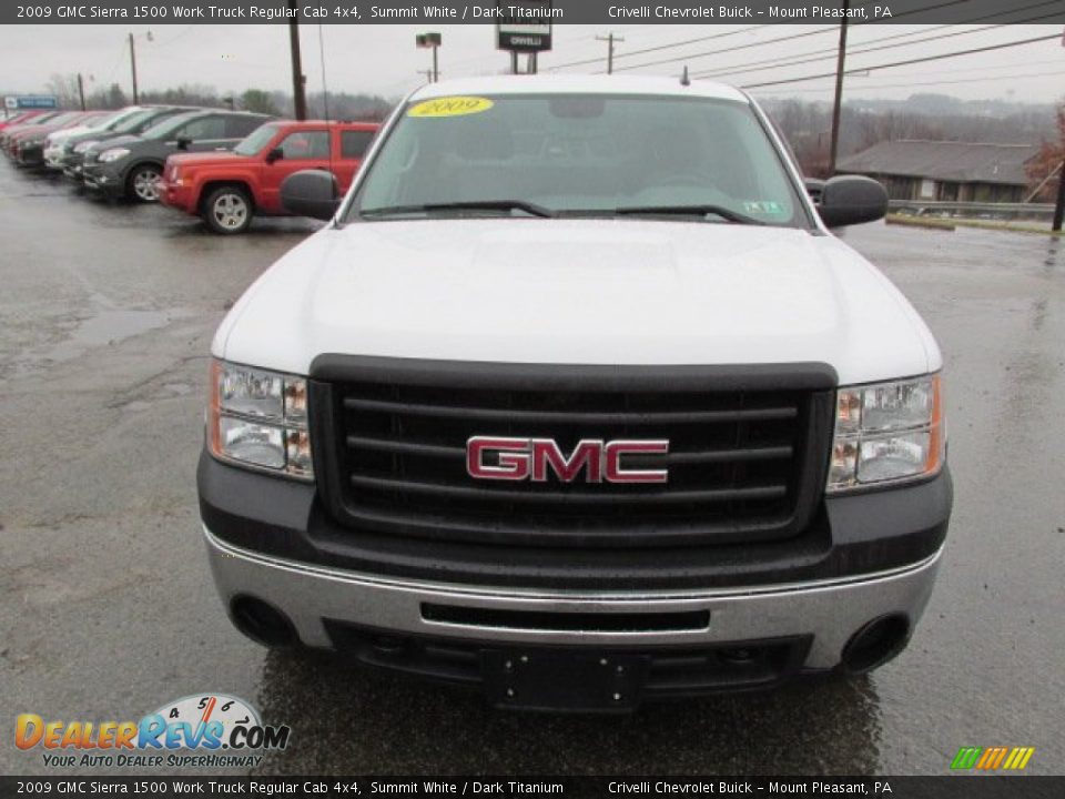 2009 GMC Sierra 1500 Work Truck Regular Cab 4x4 Summit White / Dark Titanium Photo #12