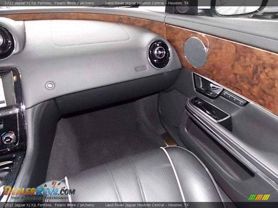 2012 Jaguar XJ XJL Portfolio Polaris White / Jet/Ivory Photo #13