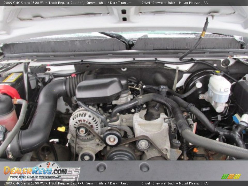 2009 GMC Sierra 1500 Work Truck Regular Cab 4x4 Summit White / Dark Titanium Photo #13
