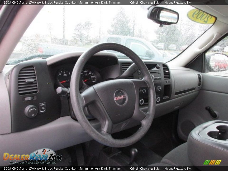 2009 GMC Sierra 1500 Work Truck Regular Cab 4x4 Summit White / Dark Titanium Photo #16