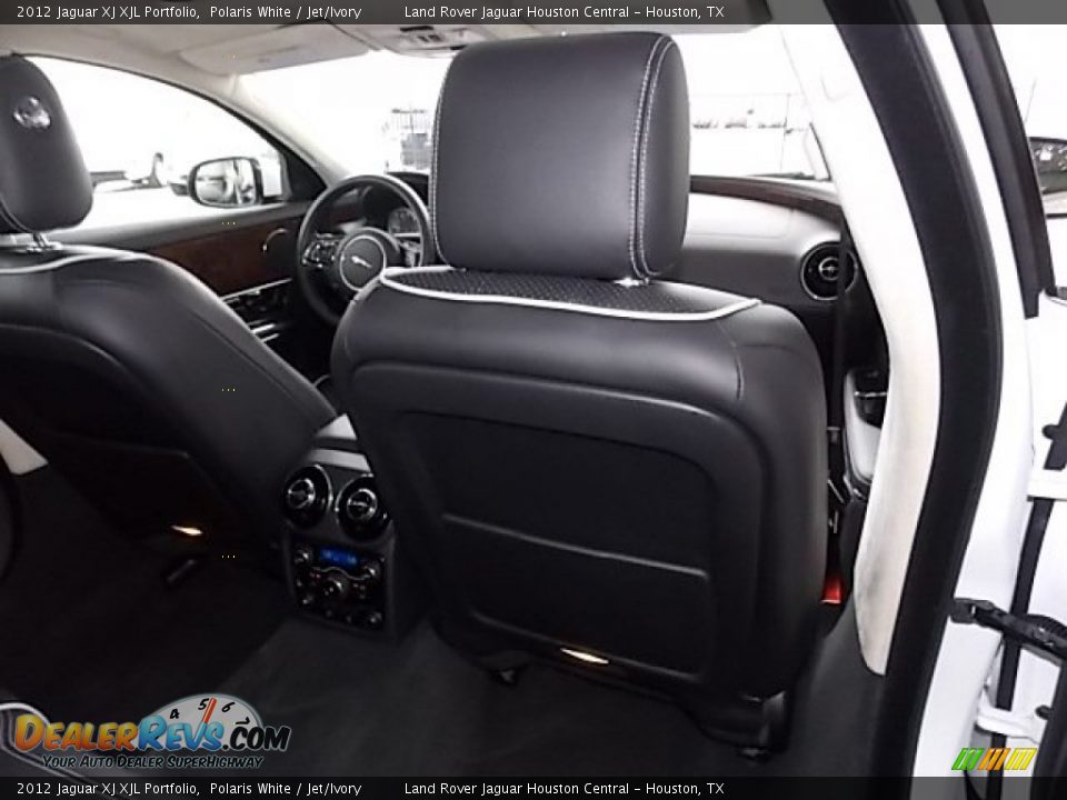2012 Jaguar XJ XJL Portfolio Polaris White / Jet/Ivory Photo #23