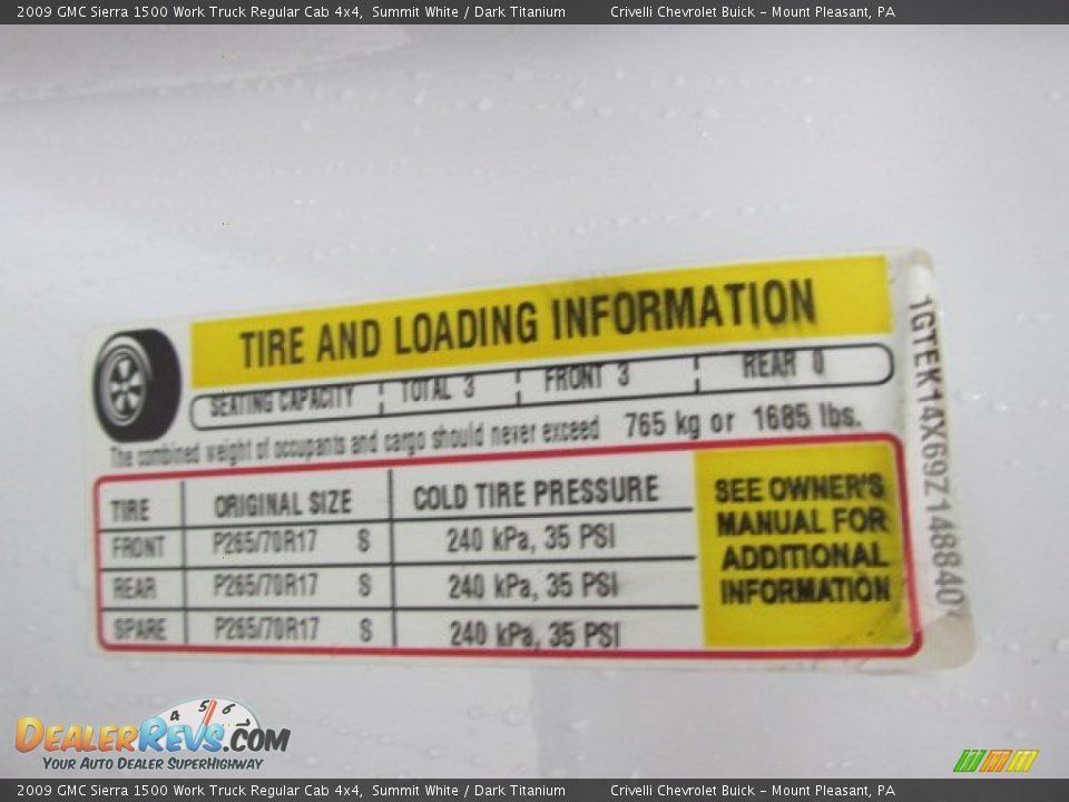 2009 GMC Sierra 1500 Work Truck Regular Cab 4x4 Summit White / Dark Titanium Photo #26