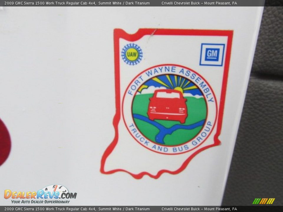 2009 GMC Sierra 1500 Work Truck Regular Cab 4x4 Summit White / Dark Titanium Photo #27