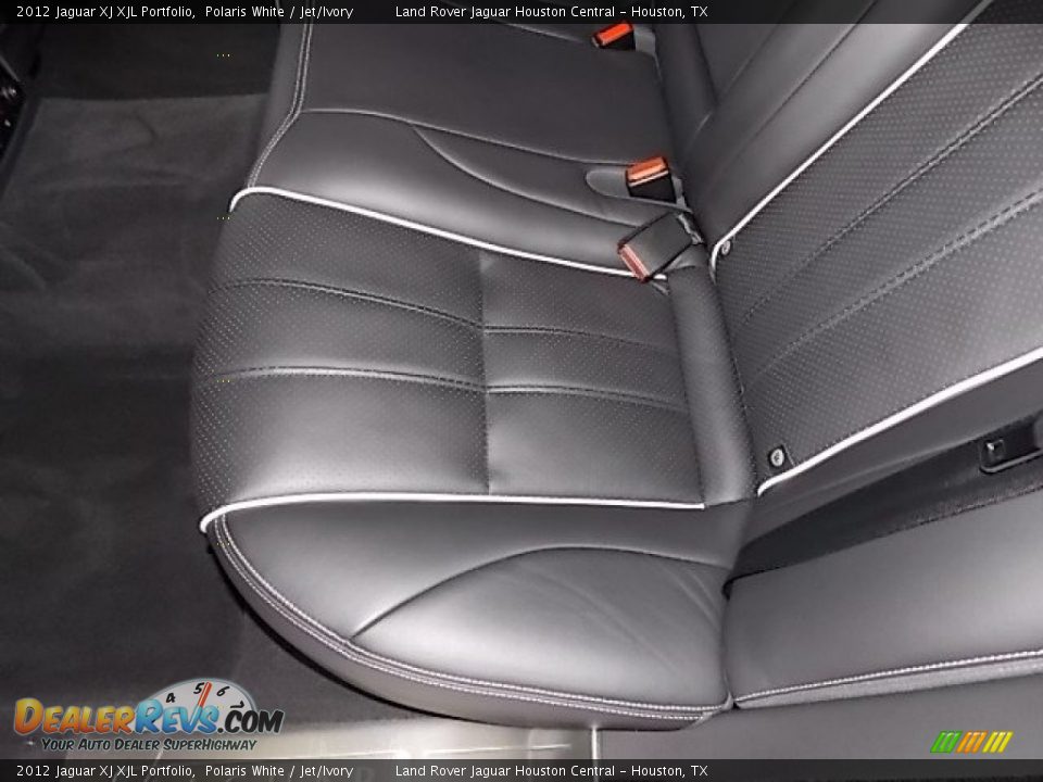2012 Jaguar XJ XJL Portfolio Polaris White / Jet/Ivory Photo #28