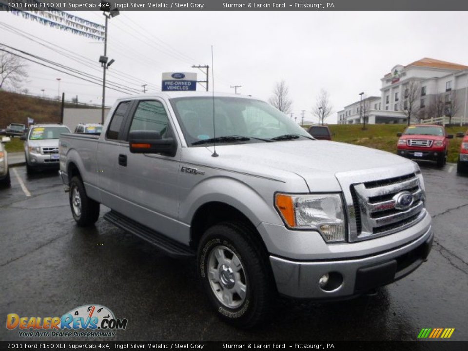 2011 Ford F150 XLT SuperCab 4x4 Ingot Silver Metallic / Steel Gray Photo #1