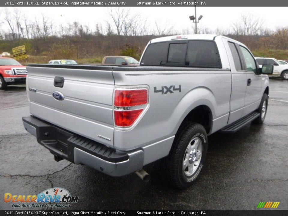 2011 Ford F150 XLT SuperCab 4x4 Ingot Silver Metallic / Steel Gray Photo #2