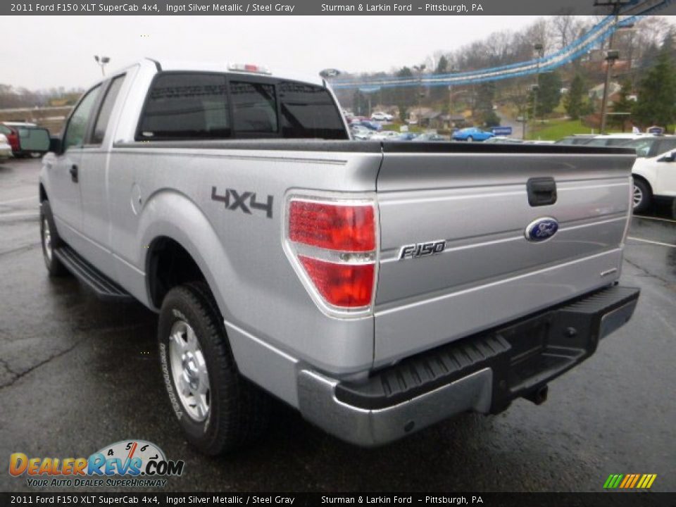 2011 Ford F150 XLT SuperCab 4x4 Ingot Silver Metallic / Steel Gray Photo #4