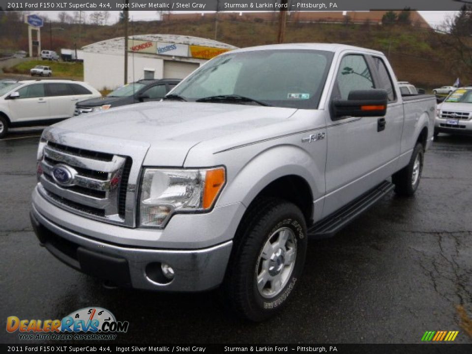 2011 Ford F150 XLT SuperCab 4x4 Ingot Silver Metallic / Steel Gray Photo #5