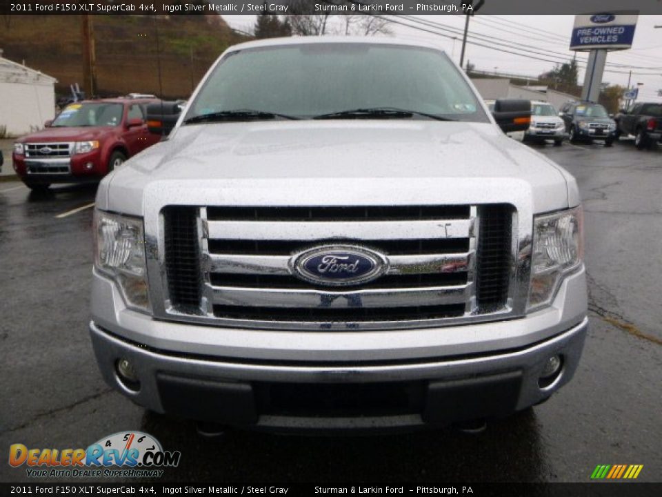 2011 Ford F150 XLT SuperCab 4x4 Ingot Silver Metallic / Steel Gray Photo #6