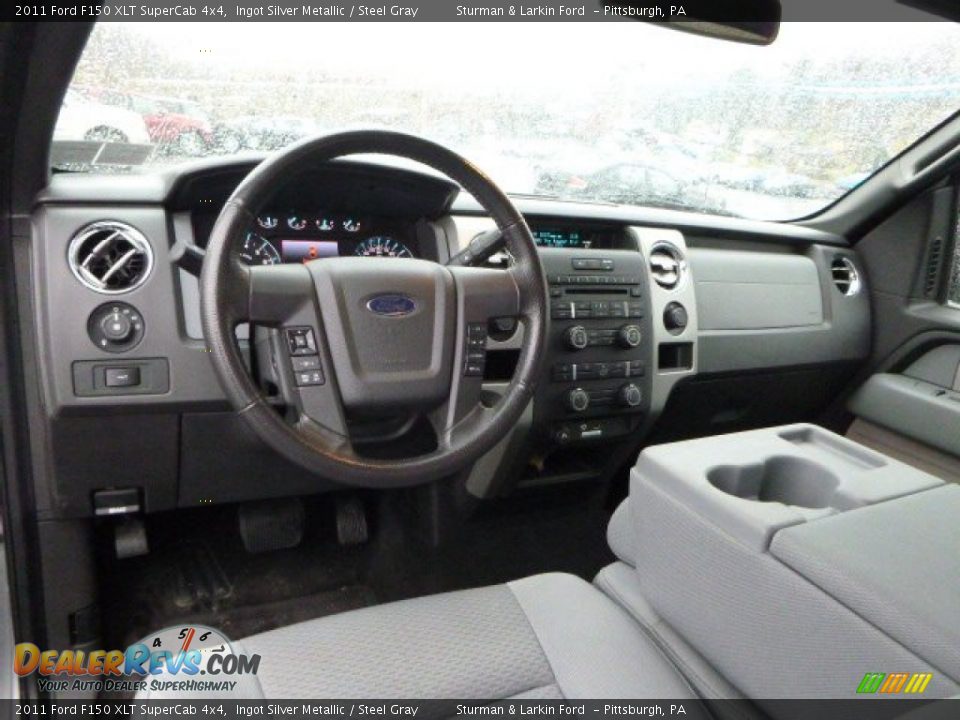 2011 Ford F150 XLT SuperCab 4x4 Ingot Silver Metallic / Steel Gray Photo #11