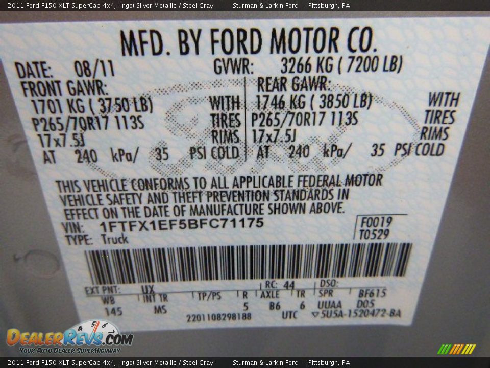 2011 Ford F150 XLT SuperCab 4x4 Ingot Silver Metallic / Steel Gray Photo #14