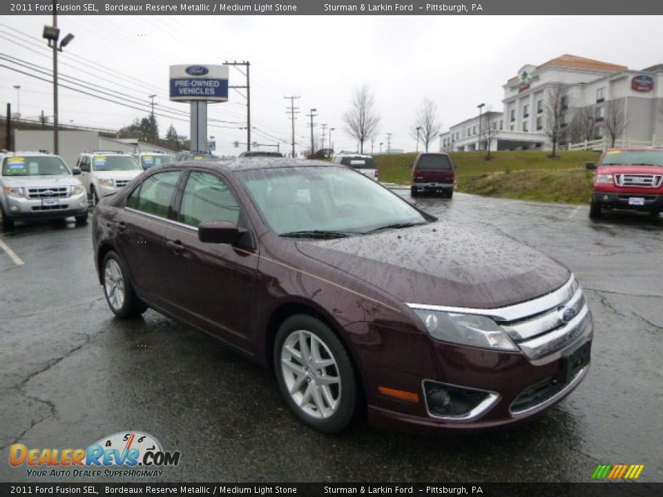 2011 Ford Fusion SEL Bordeaux Reserve Metallic / Medium Light Stone Photo #1